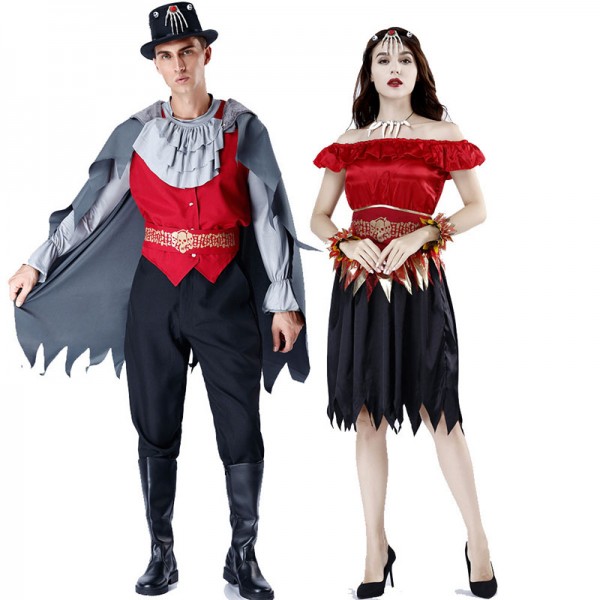 Adult Vampire Halloween Couples Costume 