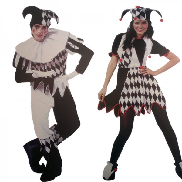 Adult Circus Clown Cosplay Outfits Couples Halloween Costume