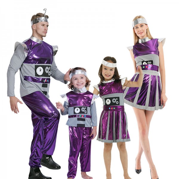 Family Halloween Costumes Alien Purple Suit 