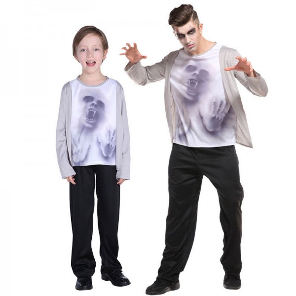 Adult Kids Demon Cosplay Suit Family Halloween Costumes