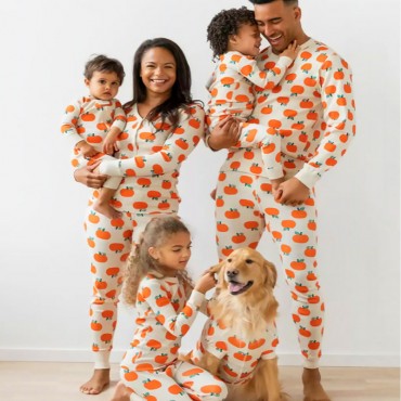 Halloween Pumpkin Parent Child Pajamas Cute Family Costume