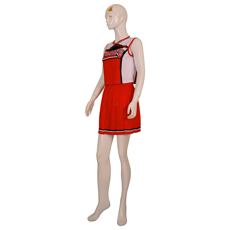 Red Cheerios Glee Uniform School Gril Cheerleader Costumes