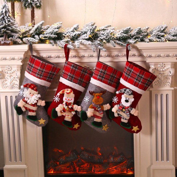 Family Buffalo Plaid Christmas Stockings