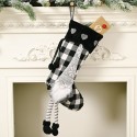 Funny Red Black And White Buffalo Plaid Christmas Stockings