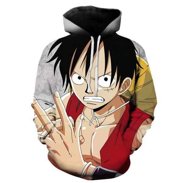 Hot Anime One Piece Printing Adult Unisex Hoodie Sweater 
