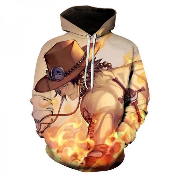 Anime One Piece Luffy Printing Adult Unisex Hoodie Sweater 