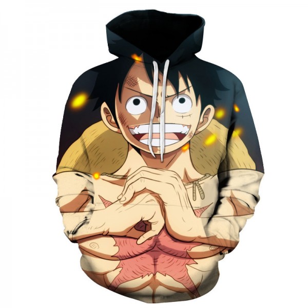 Anime One Piece Luffy Ace 3D Printing Adult Unisex Hoodie Sweater 