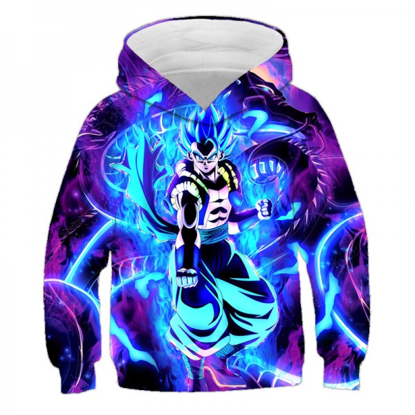 Dragon Ball Z 3D printing style Goku blue hoodie sweater sweatshirt