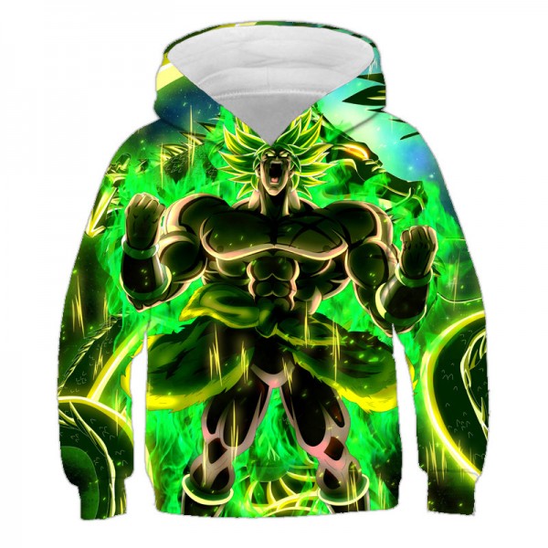 Dragon Ball Z 3D printing style Goku Kakarotto green hoodie sweater sweatshirt