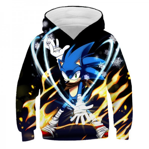 Sonic 3D Printing Kids Boy Girl Brown Sweater Hoodie 