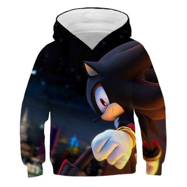 Sonic 3D Printing Kids Boy Girl Black Sweater Hoodie 