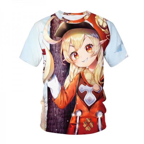 Game Genshin Impact Klee Unisex Shirt T Shirt Clothing Merch