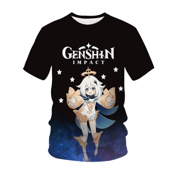Genshin Impact Adult Black Shirt T Shirt Clothing Merch