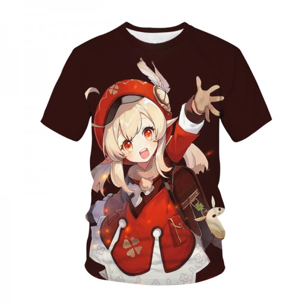 Game Genshin Impact Adult Klee Shirt T Shirt Clothing Merch