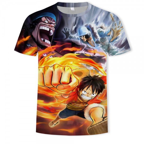 ONE PIECE Luffy Unisex Adults Orange Shirt T-Shirt 