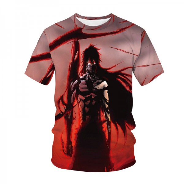 Anime BLEACH Adults Unisex Black Red Shirt T-Shirt Merch