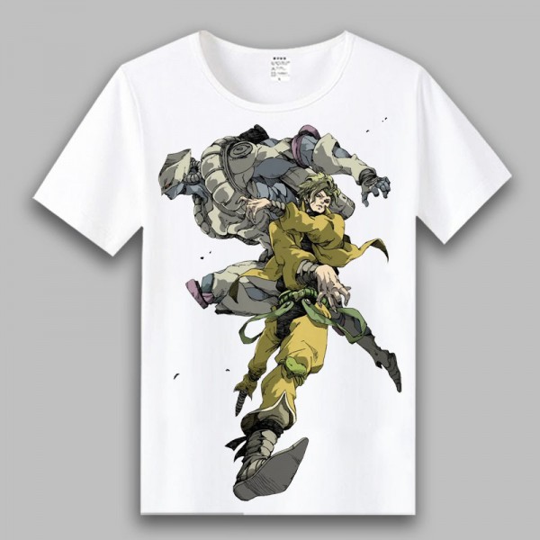 Anime JJBA Unisex White Shirt T-Shirt 