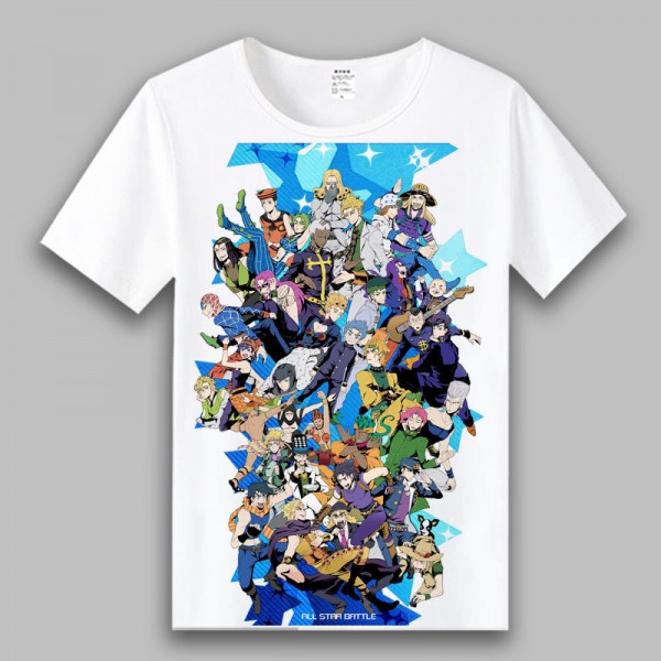 Hot New Anime JJBA Unisex White Shirt T-Shirt 