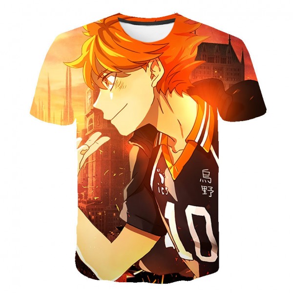 Haikyuu Unisex Shoyo Hinata Orange Shirt T-Shirt 