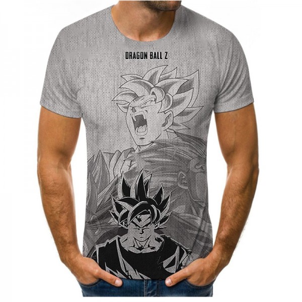 Anime Adult Men Women Dragon Ball Z Gray Shirt T-Shirt 