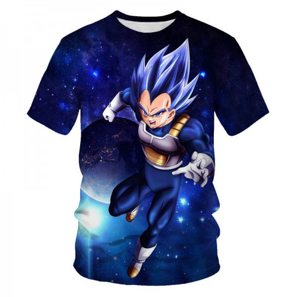 Adult Unisex Dragon Ball Z Blue Shirt T-Shirt 