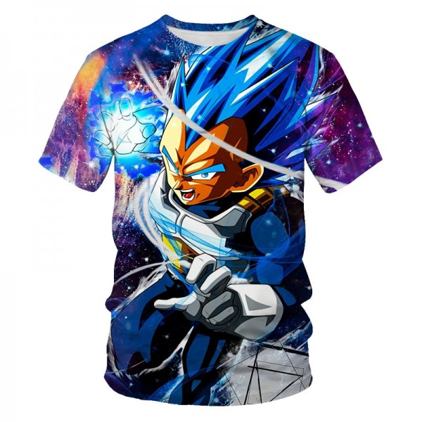 Anime Adults Unisex Dragon Ball Z Blue T-Shirt 