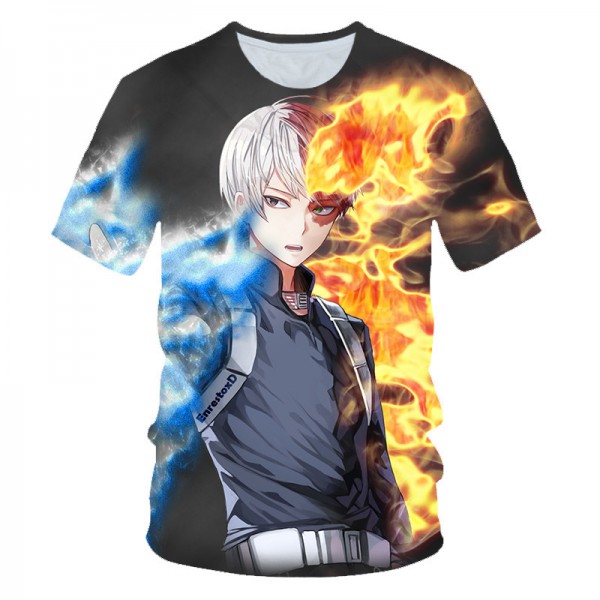 New Hot My Hero Academia Todoroki Shoto Shirt T-Shirt 