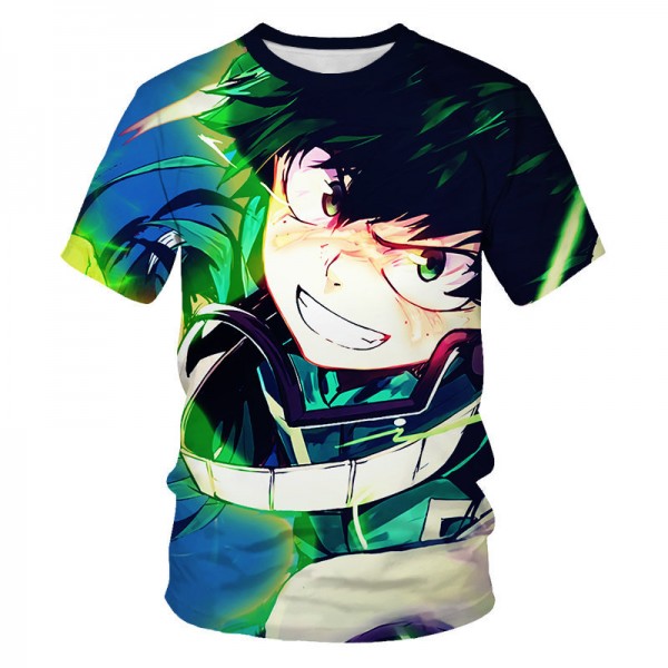 My Hero Academia Deku Unisex Green Shirt T-Shirt 