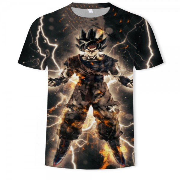 Adult Dragon Ball Z Gray Brown Shirt T-Shirt 