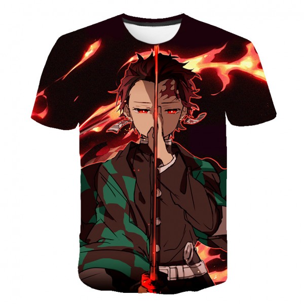 Anime Demon Slayer Adult Unisex Kamado Tanjirou Shirt T-Shirt 