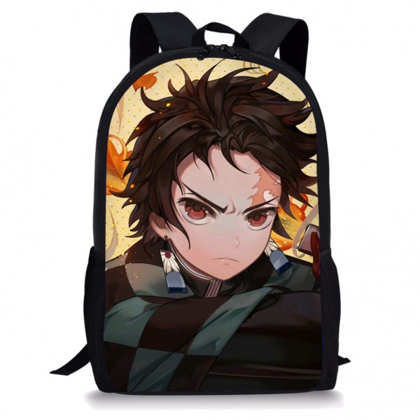 Anime Demon Slayer Kamado Tanjirou Multicolor Printing Backpack School Bag