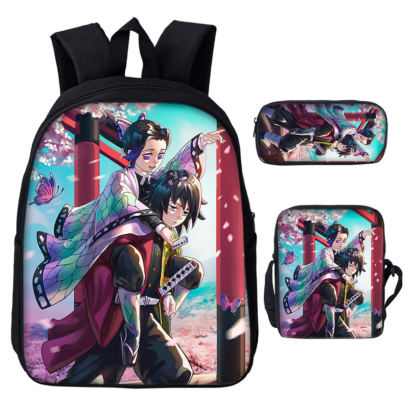 :The Most Complete Theme for Adults and Kids Halloween  CostumesDemon Slayer Student Tomioka Giyuu White Colorful Tanjirou ackpack