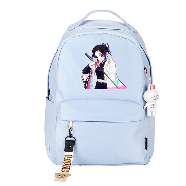 Anime Demon Slayer Kochou Shinobu Blue Backpack