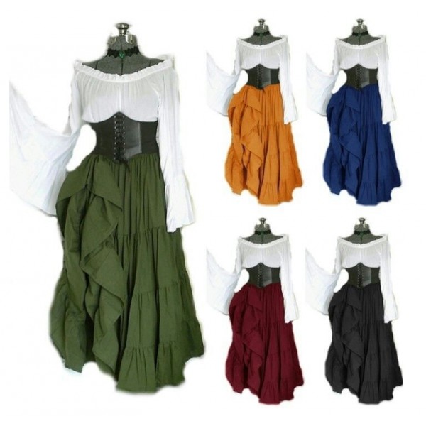 New party long-sleeved dress women's Renaissance medieval costume