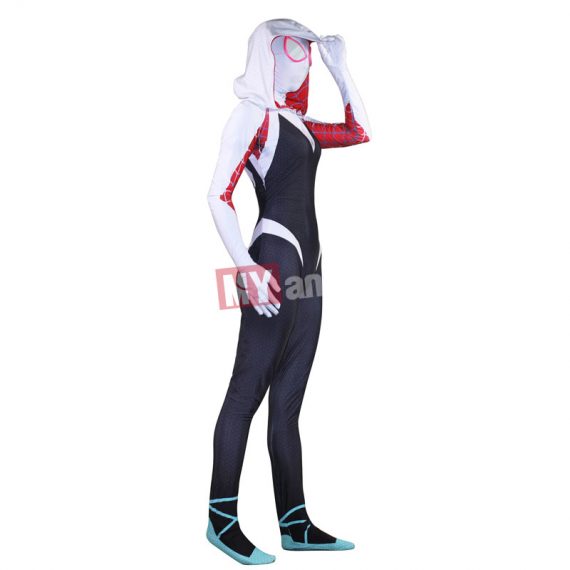 Spiderman Into The Spider Verse Gwen Stacy Superhero Costumes for Women and Girls