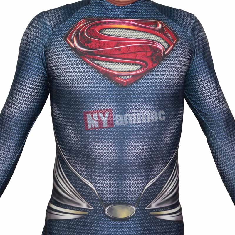 Comics Superman Costume and Cape Halloween Cosplay Superhero Tights