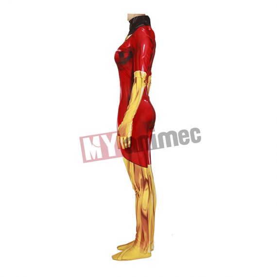 X-Men Dark Phoenix costume for Womens Halloween Full Set Bodysuits Zentai 3D Style Jumpsuit