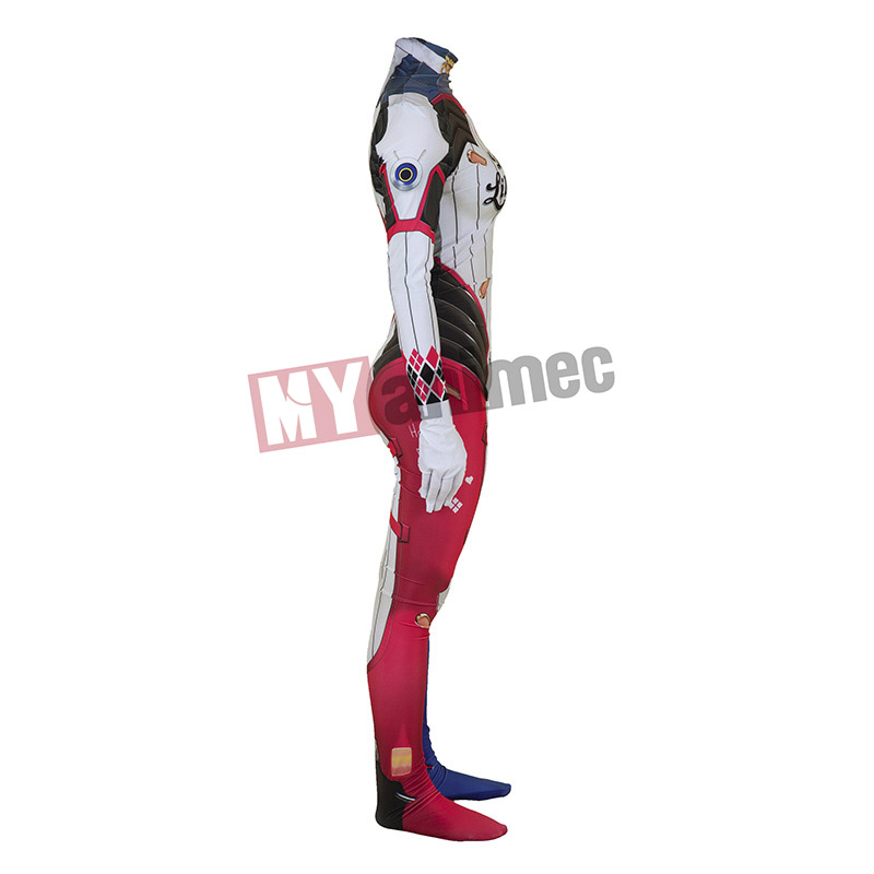 Harleen Quinzel Harley Quinn Costume Zentai 3D Style bodysuit