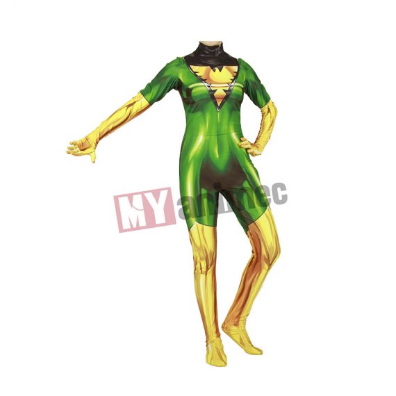 X-Men Dark Phoenix costume for Womens Halloween Full Set Bodysuits Zentai 3D Style Jumpsuit