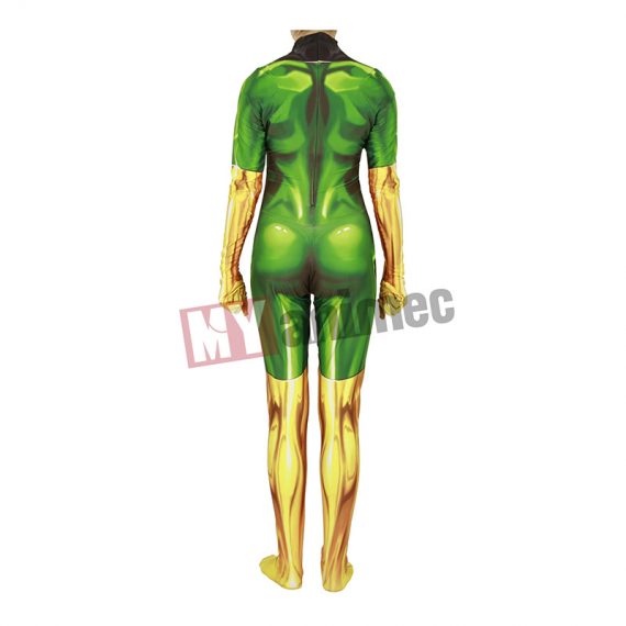 X-Men Dark Phoenix costume for Womens Halloween Full Set Bodysuits Zentai 3D Style Jumpsuit