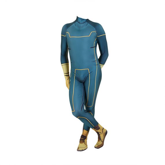 Kick Ass Costume Lycra Fabric Bodysuit Superhero Halloween Zentai Suit