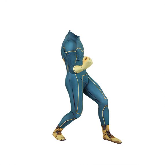 Kick Ass Costume Lycra Fabric Bodysuit Superhero Halloween Zentai Suit