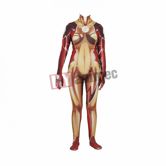 Superheroes Flash costume Lycra Fabric Bodysuit