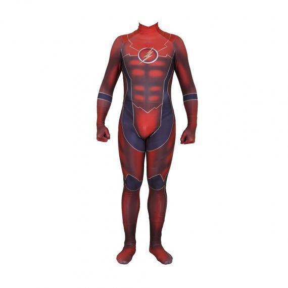 Superheroes Flash costume The Flash Costume Lycra Fabric Bodysuit