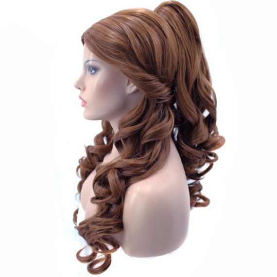 Beauty and the Beast Bella Wig Women's Sexy Long Curly Fancy Dress Wig