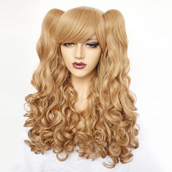 Lolita Double Ponytail Tiger Clip Cos Long Hair Wig