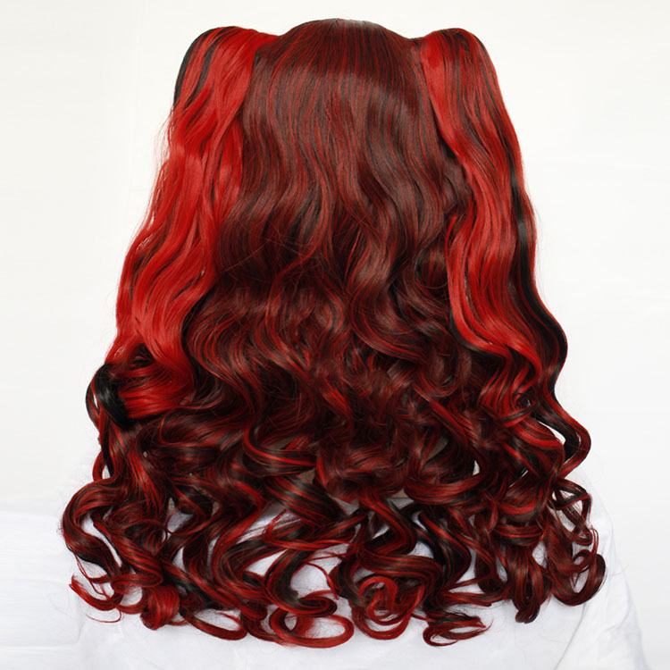 Review for Lolita black red double wig yv42477