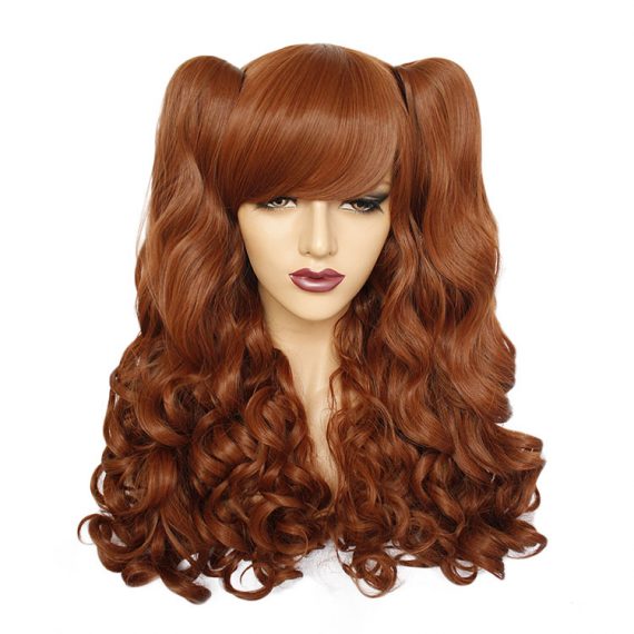 Lolita Double Ponytail Tiger Clip Cos Long Hair Wig