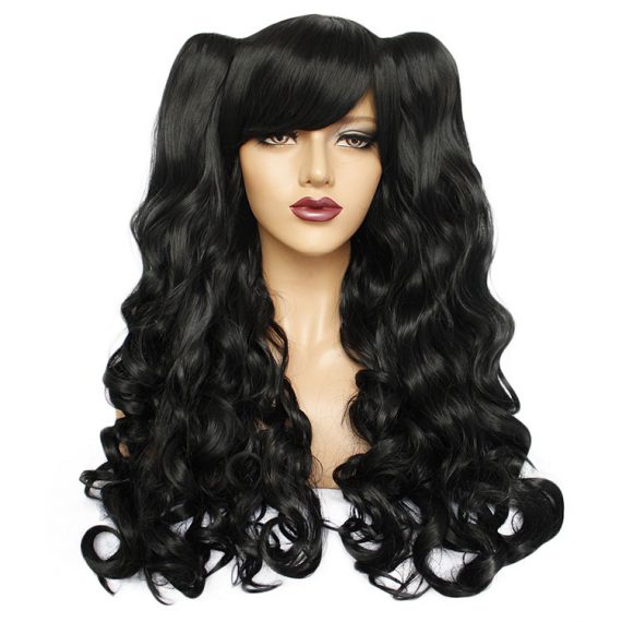 Lolita Double Ponytail Tiger Clip Cos Long Hair Wig