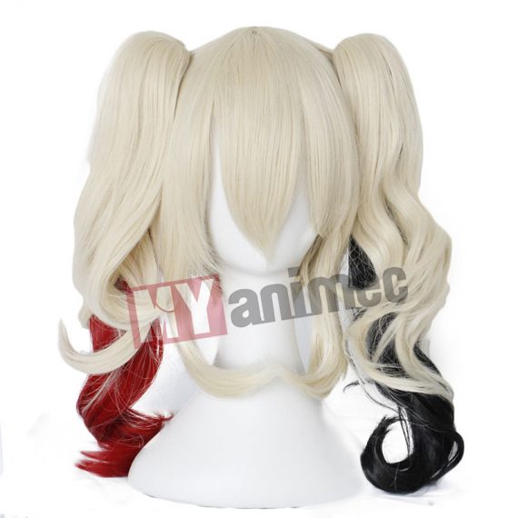 Cosplay Wig Suicide Squad Harleen Quinzel Clown Female Halle Quinn Masquerade Halloween Party Wig